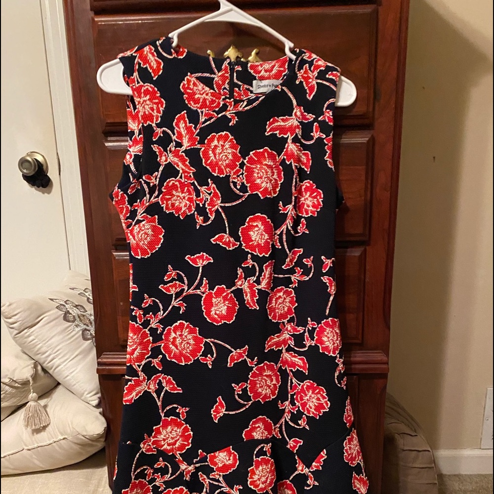 Navy floral dress